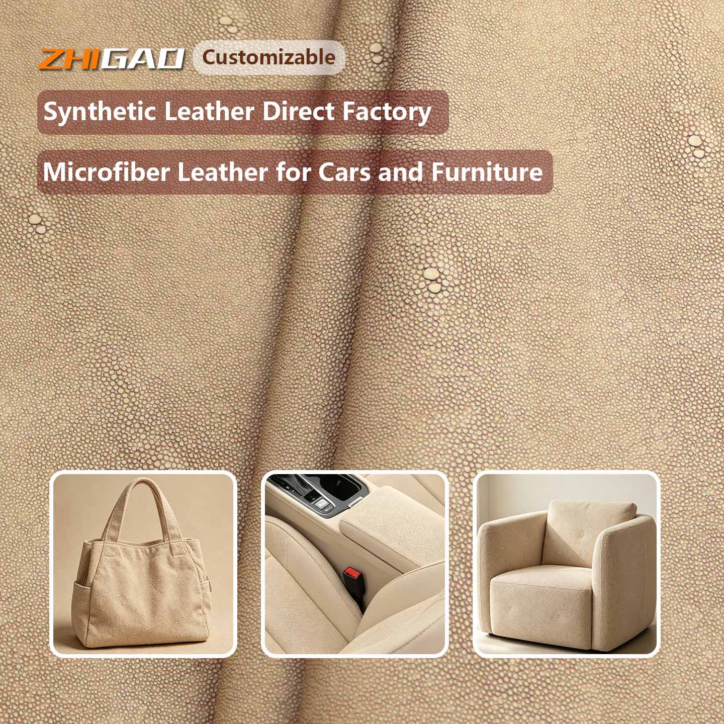 Premium Furniture Leather for Sofa | Durable Upholstery Synthetic Leather by Zhigao Leather Factory